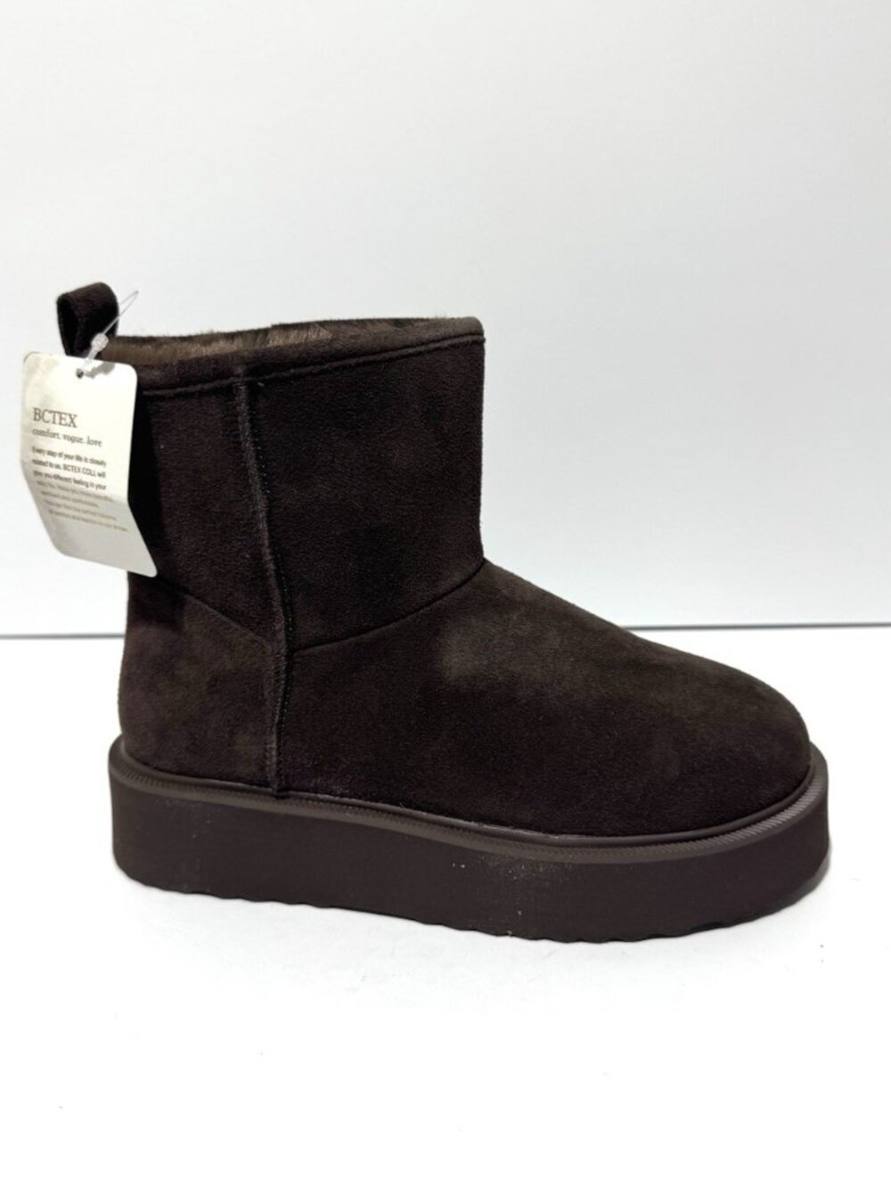 BCTEX Coll Womens Winter Boots Chocolate Size 6 M